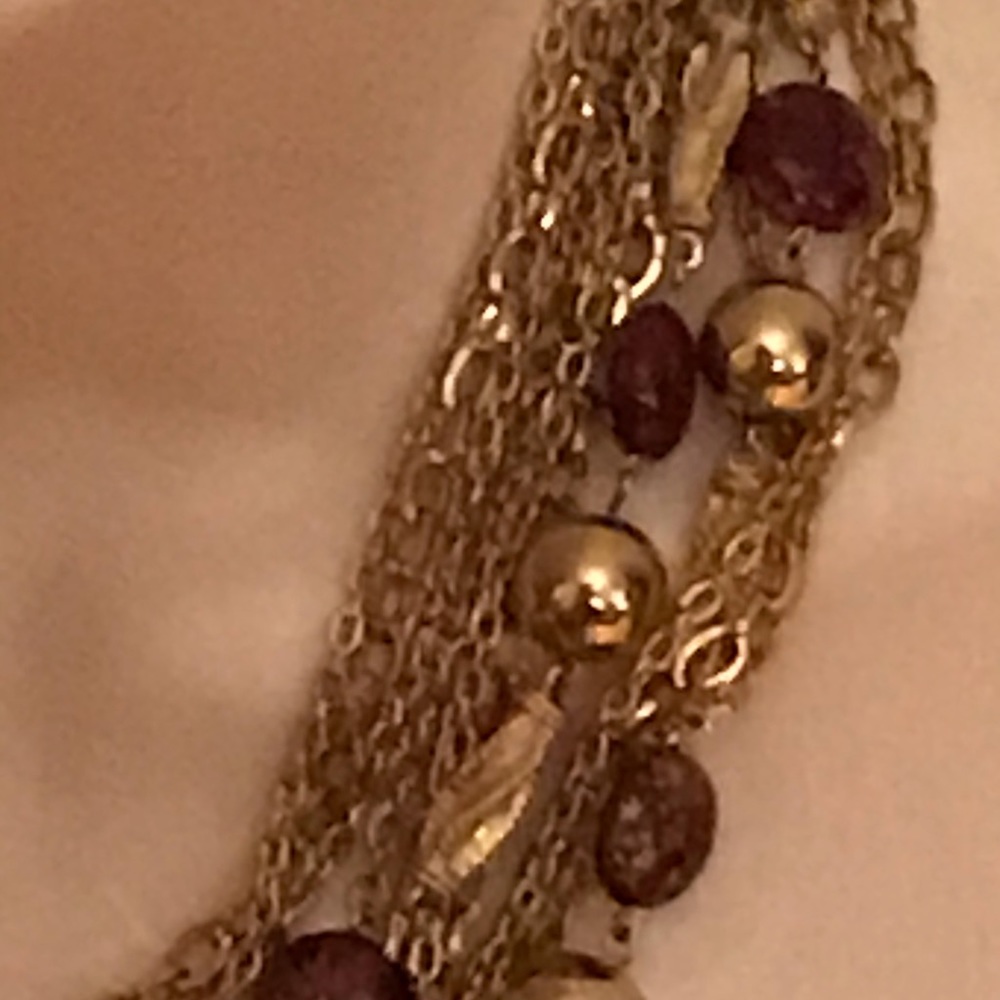 Multi Strand Gold Chains Adjustable Necklace - image 2
